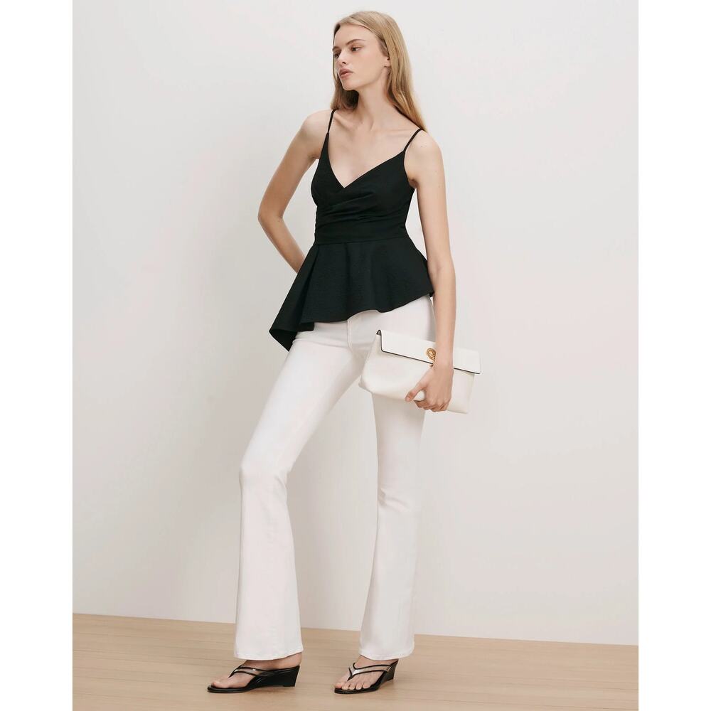 Veronica Beard Beverly Skinny Flare Jeans White
